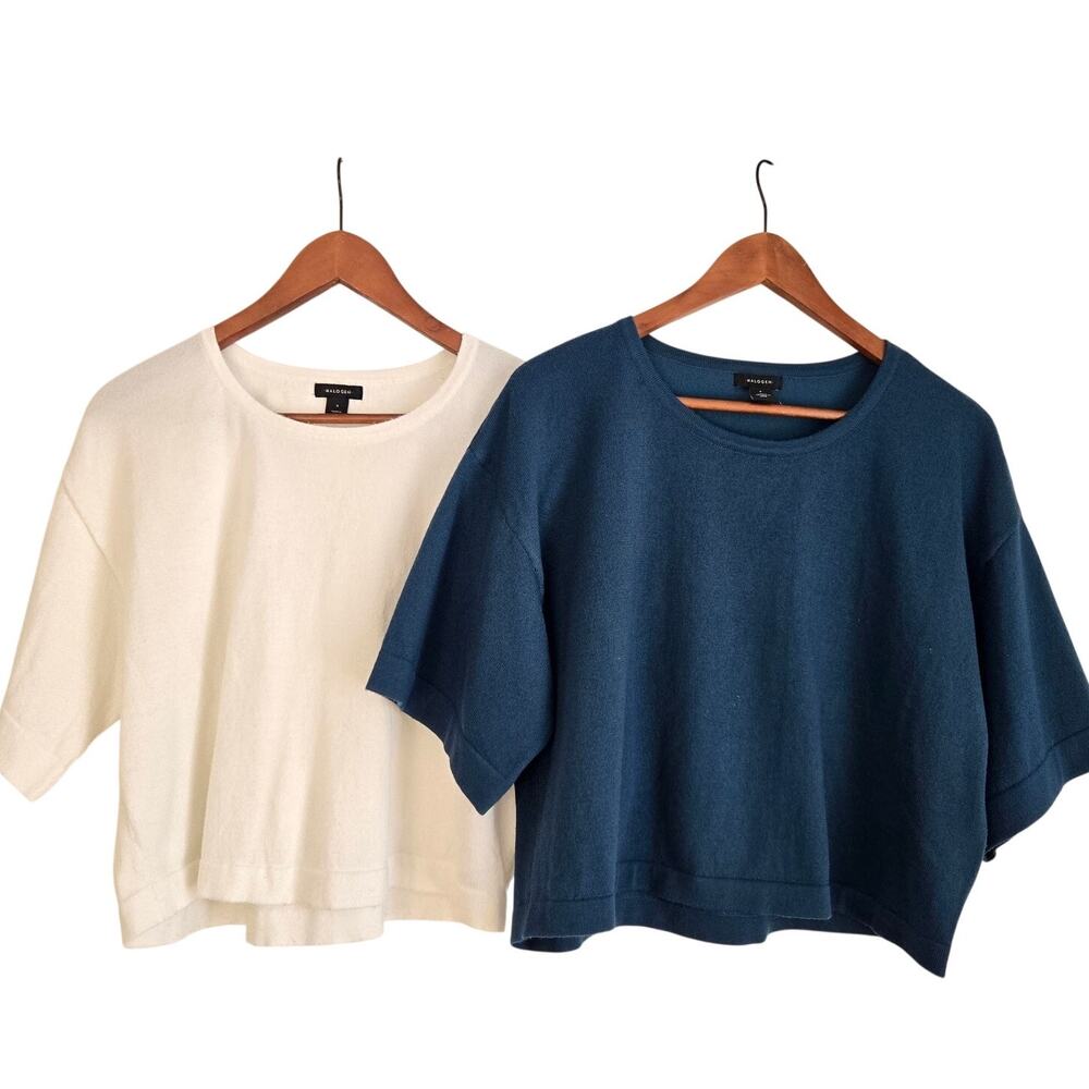 Quiet Luxury Structured Capsule Wardrobe Basics Halogen Boxy Knit Tops Bundle S